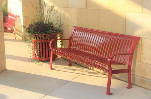 Powder Coat Carnival Bench and Planter