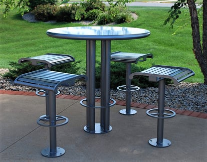 Steel Table and Chairs